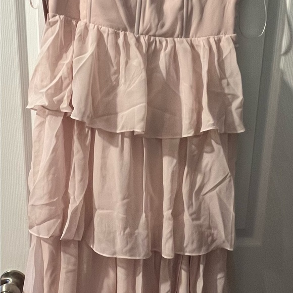 LOLA DRESS CHIFFON PALE BLUSH - Picture 6 of 8